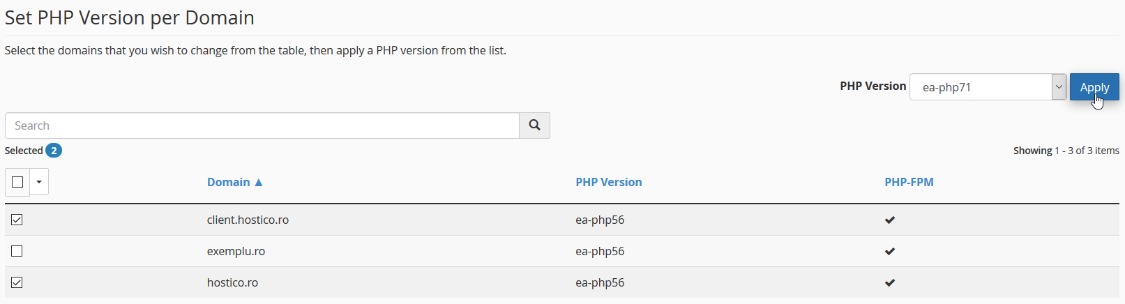 Modificare PHP domeniu