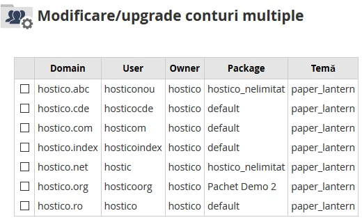 Lista conturi reseller