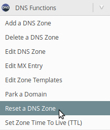Resetare DNS Zone panou WHM