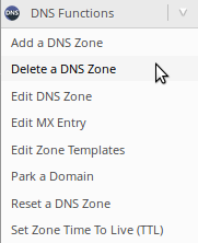 Delete a DNS zone