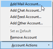 Add Mail Account thunderbird